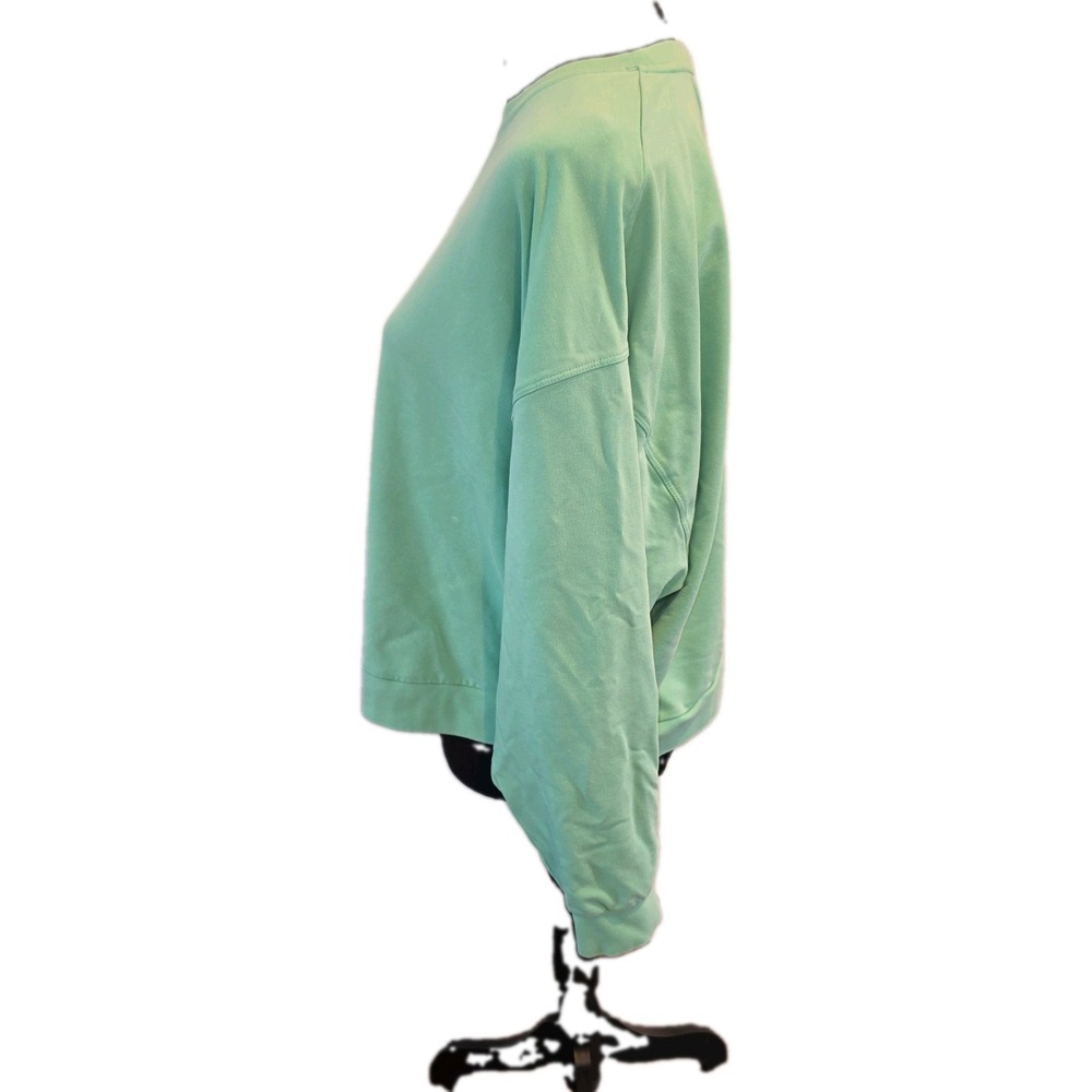 JoyLab Mint Green French Terry Oversized Sweatshirt Pullover Medium Flaw - Picture 4 of 7